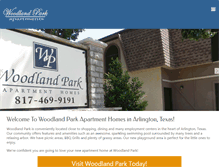 Tablet Screenshot of liveatwoodlandpark.com